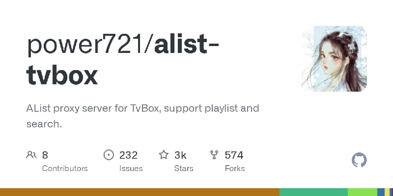 GitHub - power721/alist-tvbox: AList proxy server for TvBox, support playlist and search.