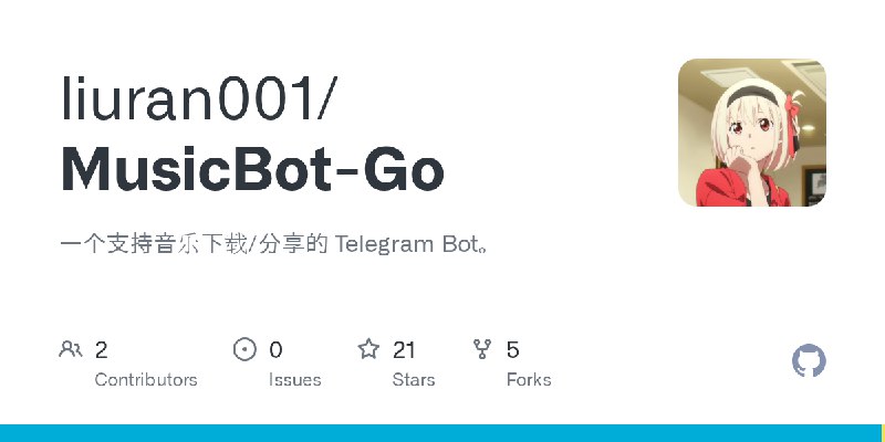 GitHub - liuran001/MusicBot-Go: 一个支持音乐下载/分享的 Telegram Bot。