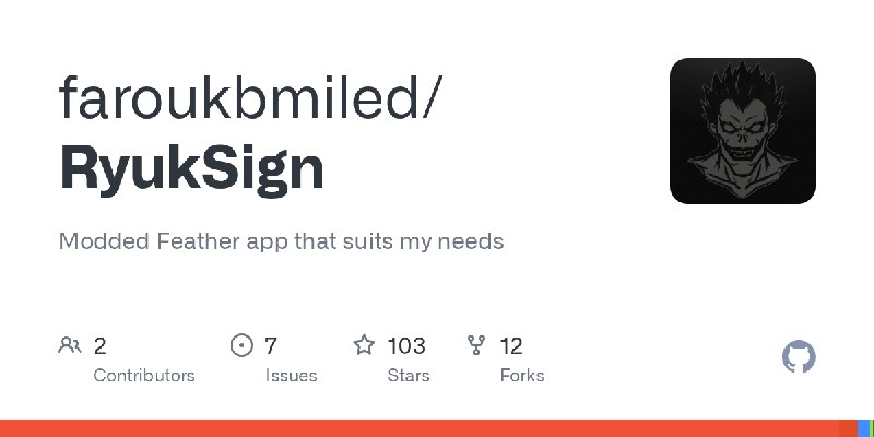 GitHub - faroukbmiled/RyukSign: Modded Feather app that suits my needs
