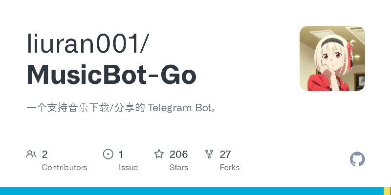 GitHub - liuran001/MusicBot-Go: 一个支持音乐下载/分享的 Telegram Bot。