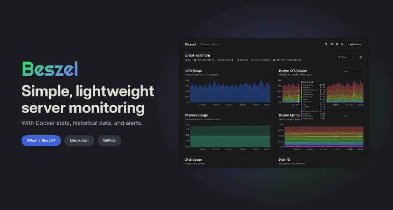 GitHub - henrygd/beszel: Lightweight server monitoring with historical data, docker stats, and alerts.
