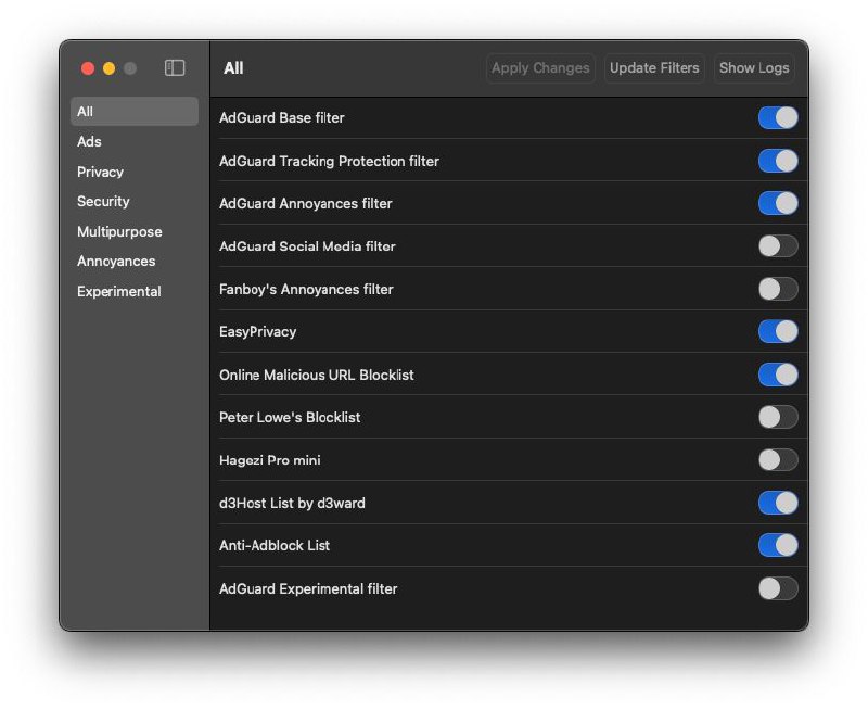 #软件 #工具 #开源🌐 wBlock - 强大的 Safari 广告拦截工具▎软件功能：Safari 广告拦截▎软件平台：#macOS▎软件介绍：一款 macOS 屏蔽工具，能够高效地屏蔽广告、追踪器和恶意软件，优化用户的 Safari 浏览体验