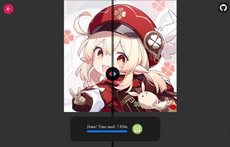 #网站 #图像 #工具 #开源🖼 web-realesrgan - 浏览器本地图像超分辨率工具▎网站功能：图像超分辨率▎网站介绍：一个可以在本地浏览器中运行 Real-ESRGAN/Real-CUGAN 图像超分辨率模型，支持 WebGL 和 WebGPU 加速