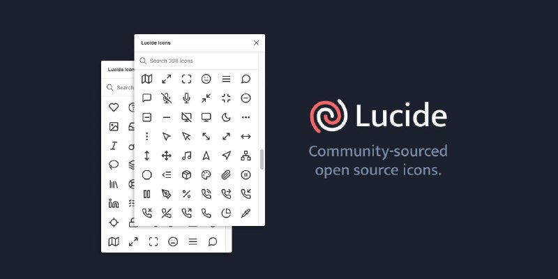 #网站 #图标 #开源🗂 Lucide - 精美的开源矢量图标库▎网站介绍：一个开源图标库，为设计和开发工作提供超 1000 个矢量 SVG 图标，适用于数字和非数字项目