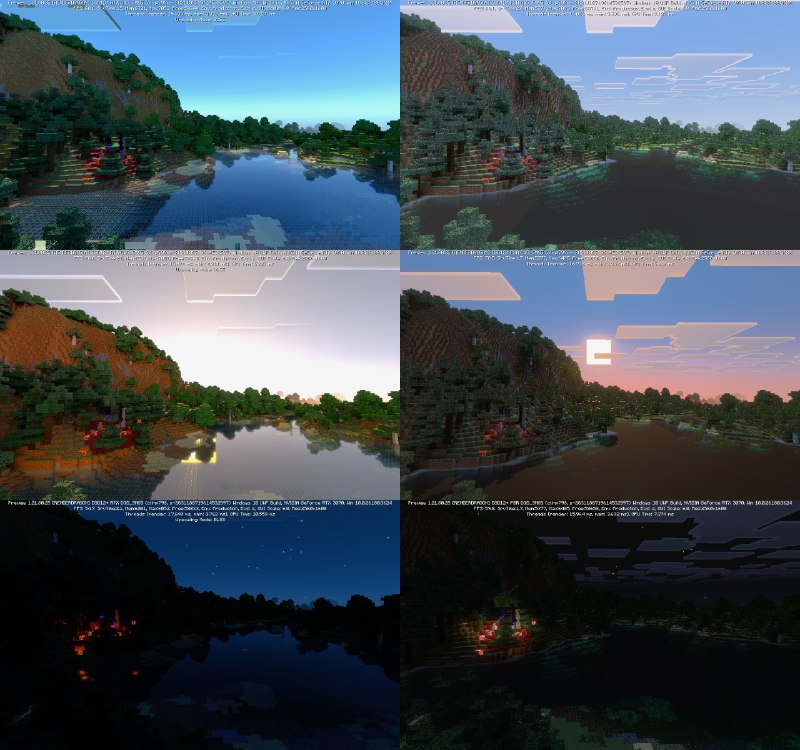 原版光追（左）和Minecraft LIVE March 2025 新推出的官方光影Vibrant Visuals（右）对比，原图在评论区，你们觉得哪个比较好？论画面拟真度个人倾向于原版光追，但Vibrant Visuals性能消耗低而且更适合日常游玩