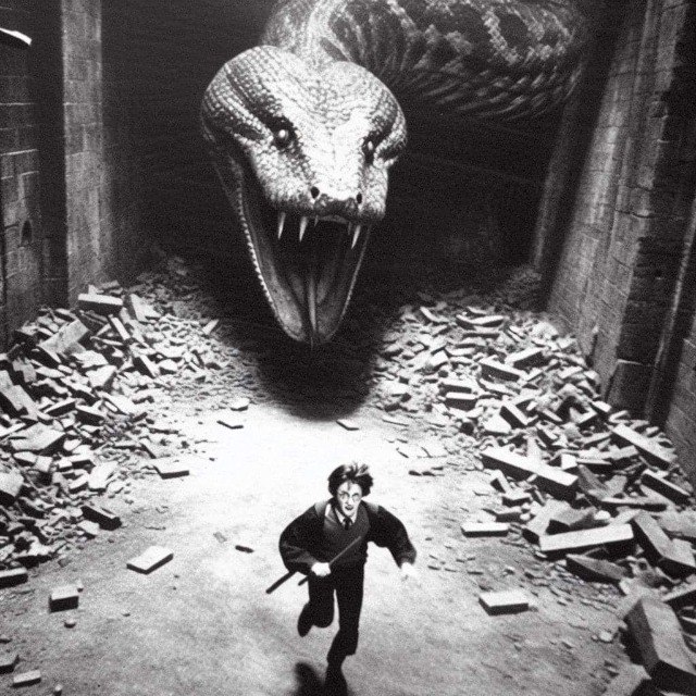 AI生成，霍格沃兹半夜的监控