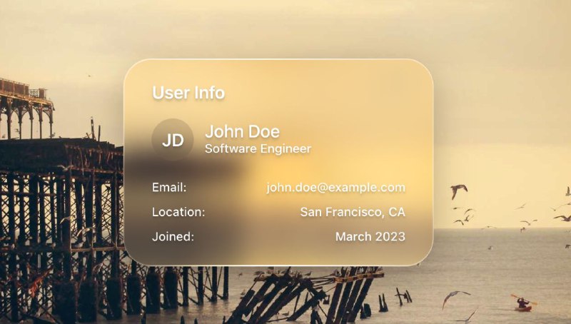#GITHUB #工具🍎 Liquid Glass React - 使用 React 实现的 Apple Liquid Glass 液态玻璃效果▎项目介绍：一个用于 React 的前端组件库，模拟 Apple iOS 26 中的“液态玻璃”视觉效果