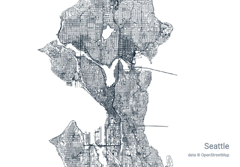 #网站 #工具 #开源🗾 city-roads - 一键绘制任何城市内所有道路的可视化地图▎网站介绍：一个开源工具，旨在可视化任意城市的所有道路，只需输入城市名称即可绘制，并且可以下载为 PNG、SVG 图片