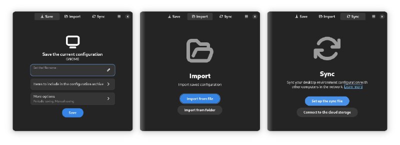 #软件 #备份 #开源🔁 Save Desktop - Linux 桌面环境配置一键备份与还原工具▎软件平台：#Linux▎软件介绍：一个适用于多种 Linux 桌面环境的一键备份与还原工具，支持 GNOME、KDE、Xfce、Cinnamon 等主流桌面环境