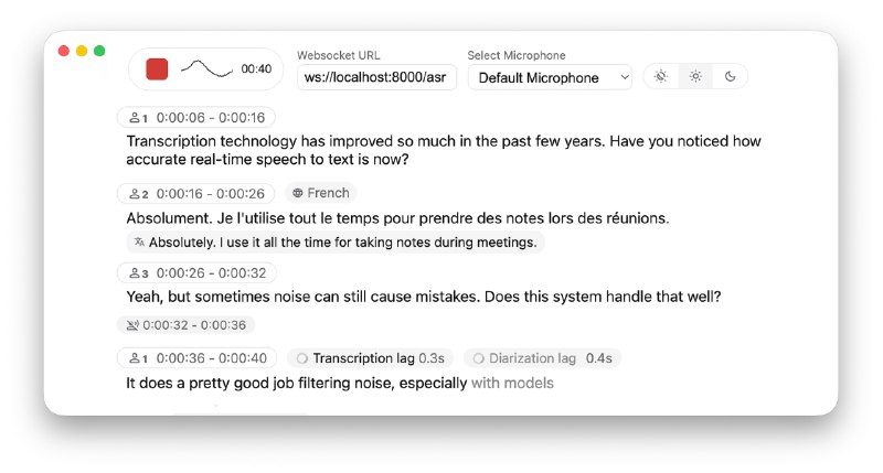 ⭐️ #GITHUB #工具🗣 WhisperLiveKit - 本地实时语音转文本工具▎项目介绍：一个实时语音转文本工具，支持低延迟本地语音转写、多语言翻译和说话人分离功能，可直接在浏览器中使用或本地部署