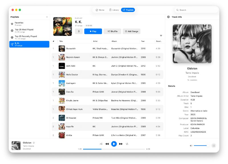 ⭐️ #软件 #音乐 #开源🎵 Petrichor - 离线 macOS 音乐播放器▎软件平台：#macOS▎软件介绍：一款 macOS 离线音乐播放器，支持多种音频格式，包括 MP3、FLAC、AAC/M4A、WAV、APE 以及高解析度音频文件