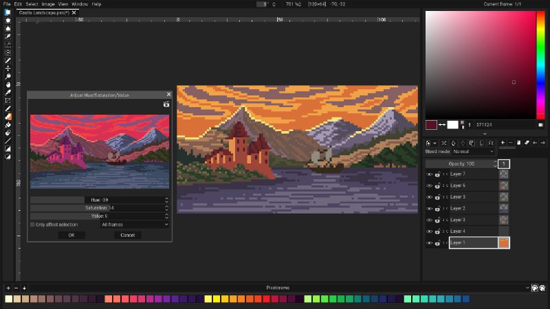 #软件 #设计 #开源🖼 Pixelorama - 2D 像素艺术编辑器▎软件平台：#Web #Windows #macOS #Linux▎软件介绍：一个 2D 像素艺术编辑器，它提供丰富的绘图工具，如铅笔、橡皮、填充桶、拾色器、形状工具和对称绘制功能