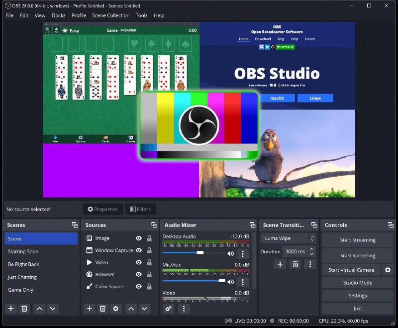 #软件 #工具 #视频 #开源▶️ OBS Studio - 开源直播和屏幕录制工具▎软件功能：直播和屏幕录制▎软件平台：#Windows #macOS #Linux▎软件介绍：一款直播和屏幕录制工具，高性能实时视频/音频捕获和混合，支持创建由多个来源组成的场景，包括窗口捕获、图像、文本、浏览器窗口、网络摄像头、采集卡等