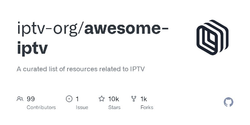 ⭐️ #GITHUB #IPTV📺 Awesome IPTV - 精选 IPTV 资源列表▎项目介绍：一个 IPTV 资源精选清单，它按类别系统地汇总了各种与 IPTV 相关的优质链接，包括播放器软件、在线服务、频道数据库、电子节目指南源、工具和开发库