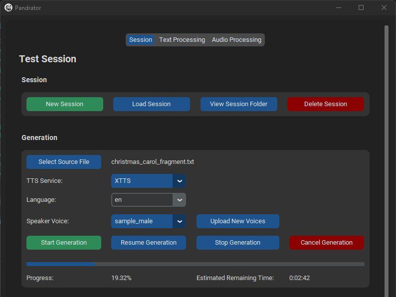 #软件 #开源 #AI #TTS😀 Pandrator - 开源高质量文本转语音工具▎软件功能：文本转语音▎软件平台：#Windows▎软件介绍：一种工具，旨在将文本、PDF、EPUB 和 SRT 文件转换为多种语言的语音音频，包括语音克隆、LLM 基于文本的预处理以及通过将同步输出与视频的原始音轨混合来直接将生成的字幕音频保存到视频文件的能力