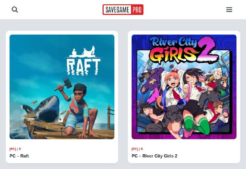 #网站 #游戏🗃 SaveGamePro - 免费 PC 游戏存档下载站▎网站介绍：一个 PC 游戏存档数据库网站，创建于 2017 年 4 月 18 日，游戏内容非常丰富，几乎每个游戏都提供几个不同的存档，并可以在站内直接下载