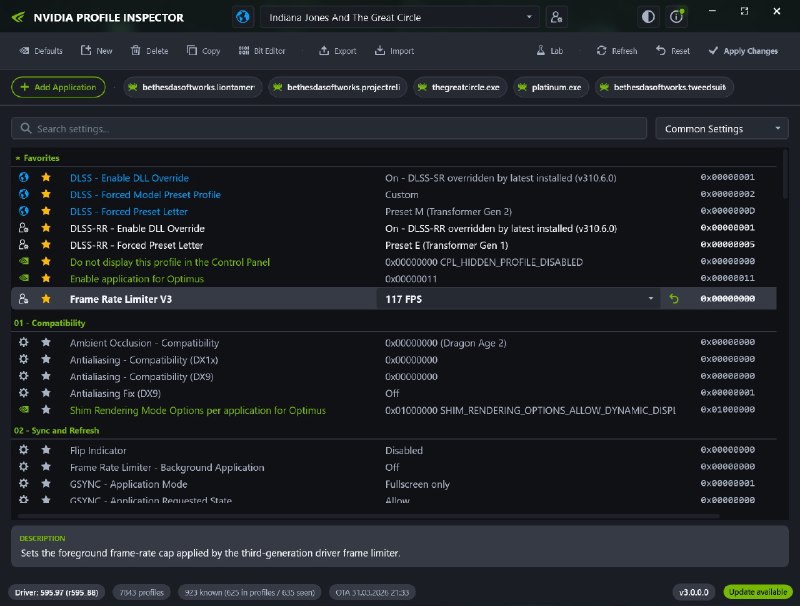 ⭐️ #软件 #工具💻 NVIDIA Profile Inspector - NVIDIA 显卡高级驱动配置工具🗂 软件平台：#Windows🗂 软件介绍：一款 NVIDIA 显卡高级驱动配置工具，相比 NVIDIA 控制面板，它能够访问和修改更多隐藏或高级的驱动 Profile 参数