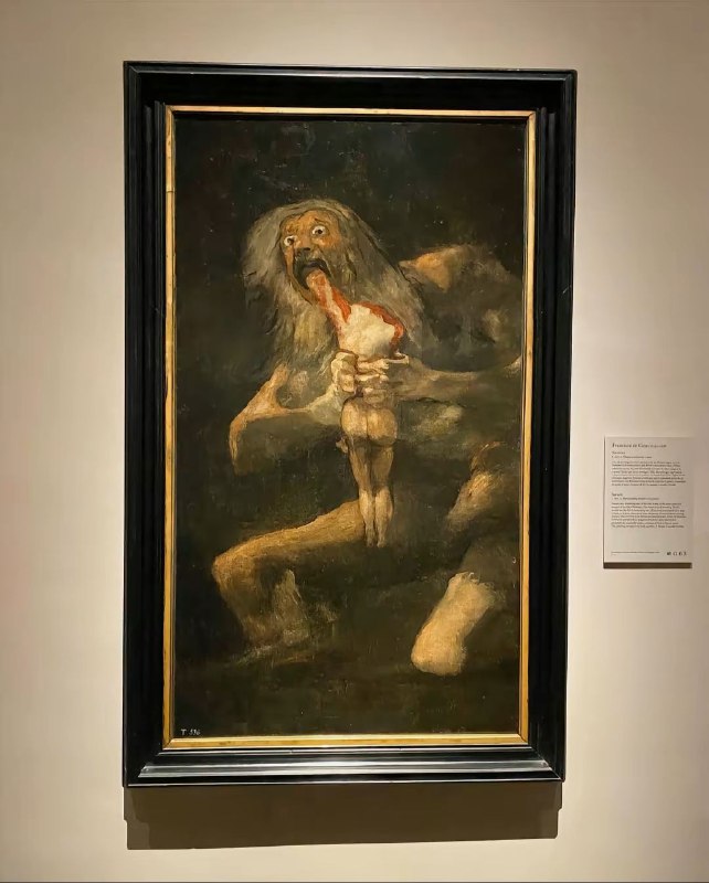 《吞儿的萨图恩》是弗朗西斯科·戈雅的杰作，现藏于马德里普拉多博物馆