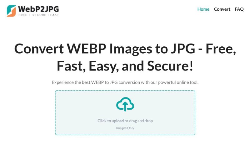 #网站 #图像 #工具🔁 Webp2Jpg - 在线免费 WebP 图像转换 JPG 工具▎网站功能：WebP 转 JPG▎网站介绍：一个简单快速的免费 WebP 图像转换 JPG 工具，无文件大小限制