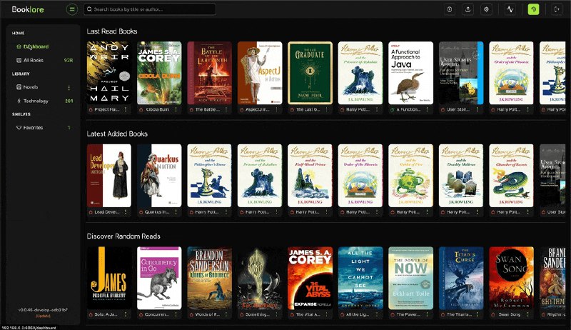 ⭐️ #GITHUB #漫画 #电子书🗃 BookLore - 电子书与漫画阅读管理平台▎项目介绍：一个自托管电子书与漫画管理平台，支持 PDF、EPUB、CBZ 等常见格式，旨在让用户轻松建立属于自己的数字图书馆