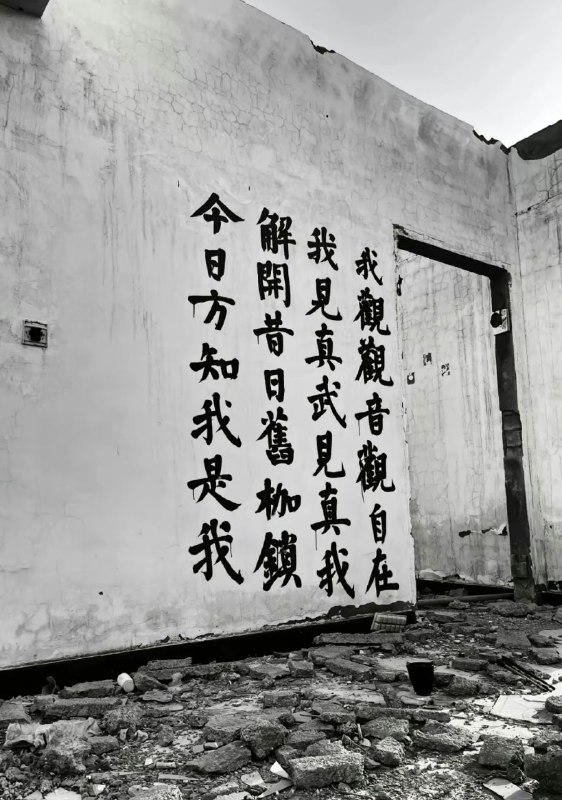 我觀觀音觀自在我見真武見真我解開昔日舊枷鎖今日方知我是我