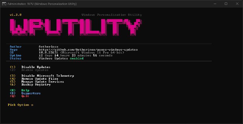 #脚本 #工具 #开源💻 pause-windows-updates - 禁用 Windows 自动更新▎脚本平台：#Windows▎脚本介绍：一款轻量级工具，旨在帮助用户暂停和禁用 Windows 10 和 11 的自动更新，最长可达 2051 年 12 月 31 日