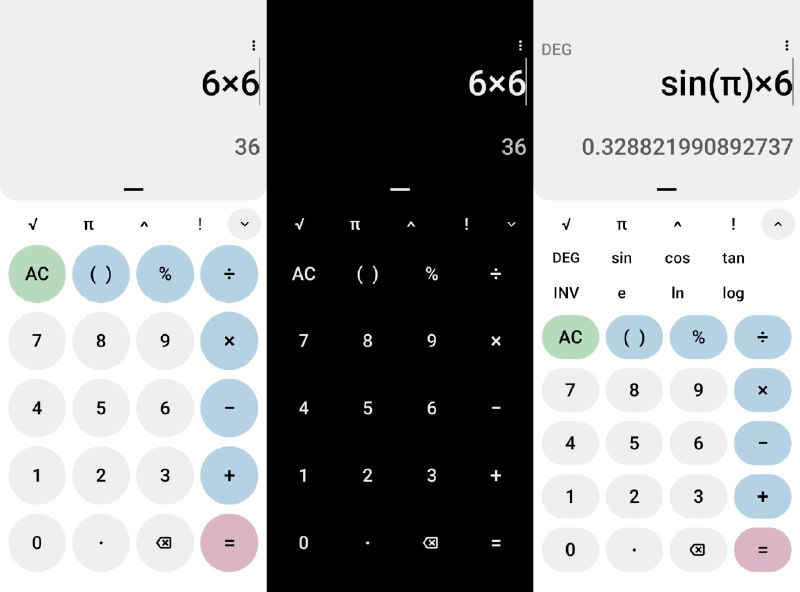 #软件 #工具 #开源📊 OpenCalc - 简约且美观的安卓计算器▎软件平台：#Android▎软件介绍：一款 Android 计算器应用，体积小巧（2MB），不需要任何权限，支持基础与科学计算功能，提供多种主题模式，可在横屏与竖屏间灵活切换，还支持锁屏状态下使用