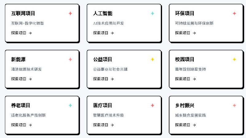 #网站 #资料🏆 创业大全 - 大学生创新创业项目资源库▎网站介绍：一个大学生创新创业项目的资源平台，汇集了“互联网+”“挑战杯”“国创”等 80 多个主流赛事超过 2 万份项目计划书、PPT 模板和文献资料，无需注册即可免费下载使用