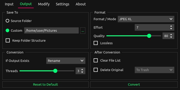 ⭐️ #软件 #开源 #图像✂️ XL Converter - 图像格式批量转换工具▎软件平台：#Windows #Linux▎软件介绍：一个图像批量转换工具，支持将图片转换为高效格式如 JPEG XL、AVIF、WebP 等，同时保留高画质和优秀压缩率