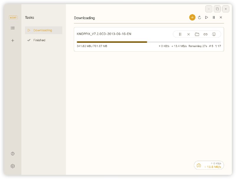 ⭐️ #软件 #工具⬇️ Motrix Next - 全功能下载管理器▎软件平台：#Windows #macOS #Linux▎软件介绍：一款功能全面的现代化下载管理器，经典工具 Motrix 的继任者，支持 HTTP、FTP、BT 种子及磁力链接等协议