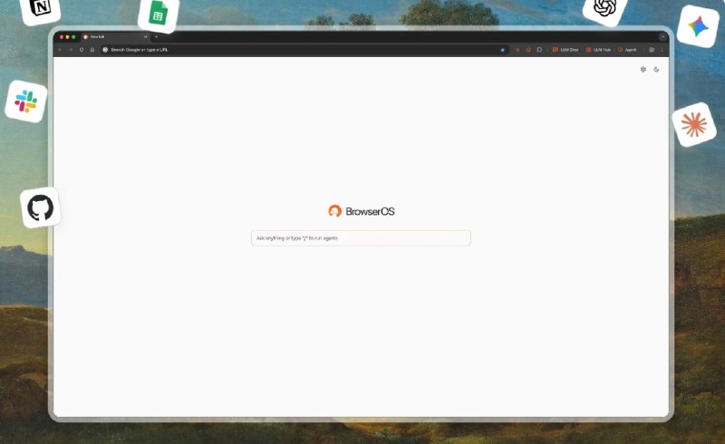 ⭐️ #软件 #工具 #开源🌐 BrowserOS - 可以原生运行 AI agent 的智能浏览器▎软件平台：#Windows #macOS #Linux▎软件介绍：一款基于 Chromium 的智能浏览器，它将传统浏览功能与 AI 代理能力结合，可在浏览器内部执行自动化任务、解析网页信息、填写表单、整理标签页等操作
