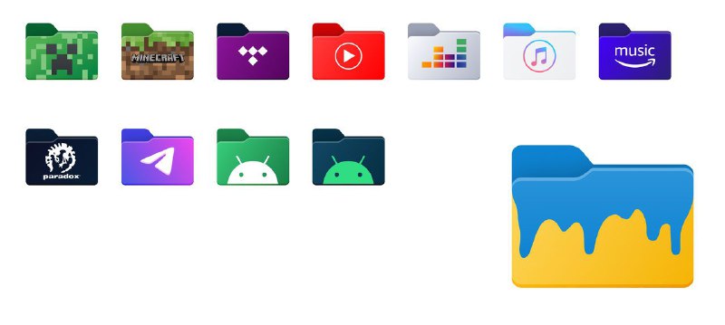 #GitHub #Windows📂 Folder11 - Windows 11 自定义目录图标▎项目介绍：一个旨在为 Windows 11 系统提供自定义目录图标的项目，其设计风格与 Windows 11 的现代美学保持一致
