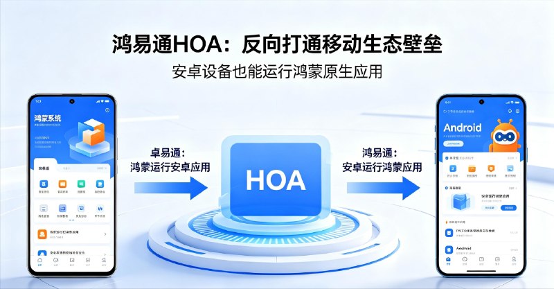 ⭐️ #软件 #工具🌺 HOA - 在 Android 设备上运行 OpenHarmony / HarmonyOS HAP 应用▎软件平台：#Android▎软件介绍：一个实验项目，目标实现在安卓设备直接运行 OpenHarmony 鸿蒙 HAP 应用，依靠 ABI 兼容桥解决 musl 与安卓 bionic 库差异