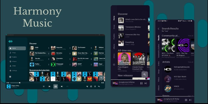 #软件 #音乐 #开源🎵 Harmony Music - 跨平台音乐流媒体应用▎软件功能：音乐播放器▎软件平台：#Android #Windows #Linux▎软件介绍：一款使用 Flutter 制作的跨平台音乐流媒体应用程序，它能够播放来自 YT/YT Music 的歌曲