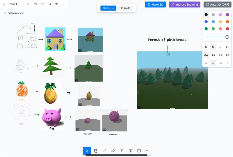 #GitHub #AI #工具🏠 Vibe Draw - 手绘草图转 3D 建模工具▎项目介绍：一款 AI 3D 建模工具，它可以将手绘草图或文本描述快速转化为 3D 模型