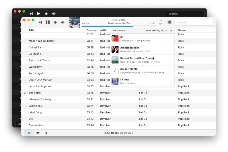 ⭐️ #软件 #音乐 #开源🎵 Museeks - 简单干净的跨平台音乐播放器▎软件平台：#Windows #macOS #Linux▎软件介绍：一款本地音乐播放器，兼容多种音频格式如 MP3、FLAC、WAV、AAC，提供播放列表管理、队列控制、随机与循环播放