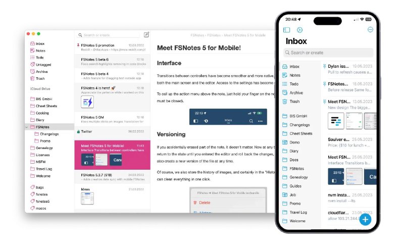#软件 #笔记 #工具 #开源📝 FSNotes - 一款开源现代化笔记管理器▎软件平台：#iOS #macOS▎软件介绍：一款功能丰富、易于使用的笔记应用，提供简洁、高效的笔记管理体验