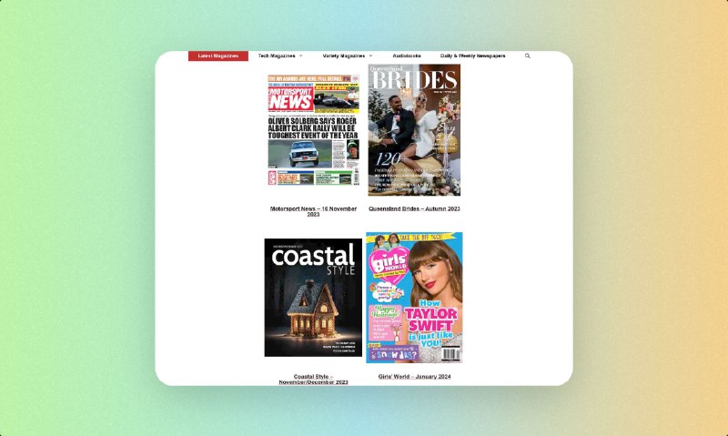 ▎Free Magazines PDF#magazine #杂志 #PDFFree Magazines PDF Delivering a Interesting US, UK, CA, AU Magazines & Newspapers. Visit Our Website Now & Download The Latest Free Magazine Online.跟上面两个网站不分伯仲网站地址：