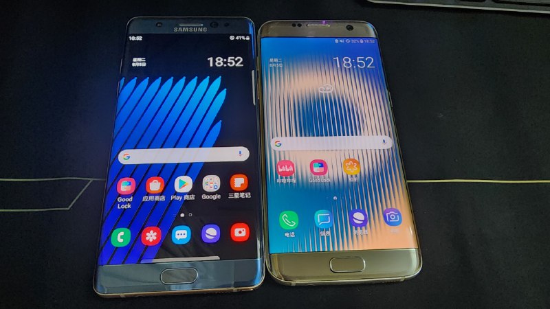 900收了台Note FE和S7 Edge，颜值没话说，可惜其中有台命运多舛