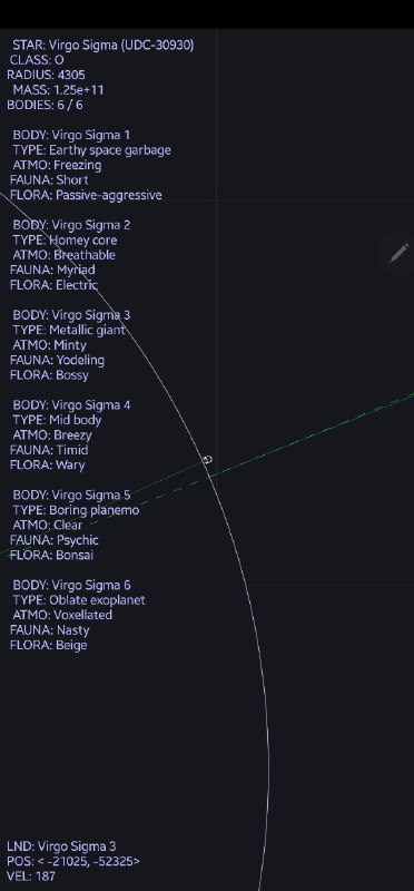 谷歌版星空，启动！安卓14的彩蛋特别有意思，每次打开的星系随机，POS <0,0>是恒星，从恒星开始往外探索