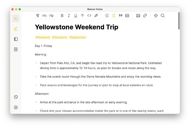 #软件 #笔记 #开源🐧 Beaver Notes - 注重隐私的开源笔记应用▎软件功能：笔记工具▎软件平台：#Windows #macOS #Linux▎软件介绍：一款功能丰富的笔记软件，支持多种笔记类型，包括文本、代码、数学公式和 Markdown，提供多种主题定制选项