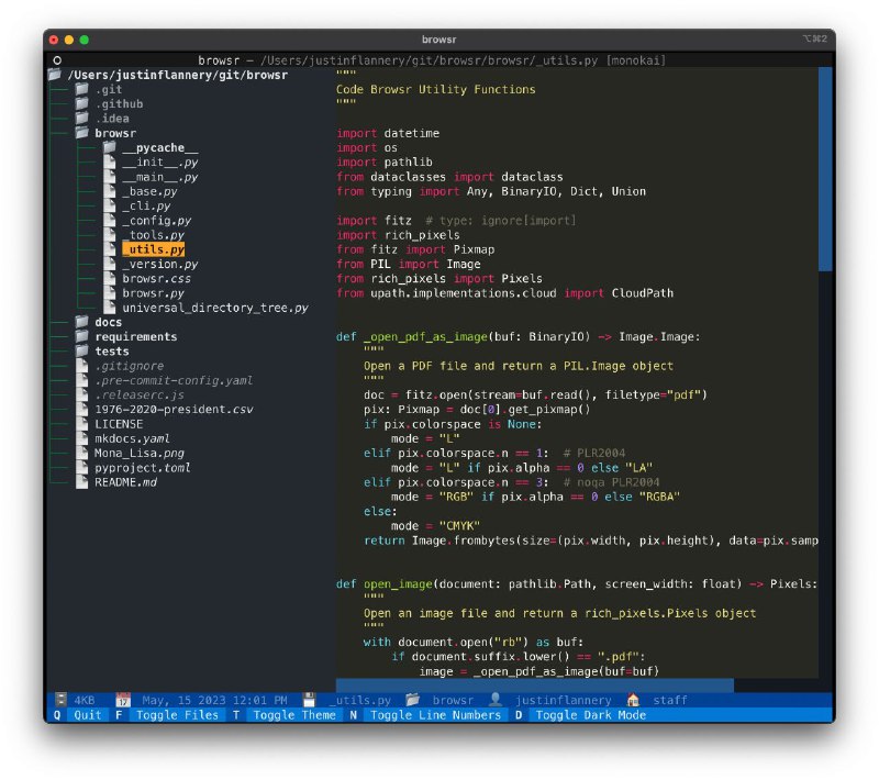 #软件 #工具 #开源👩‍💻 Browsr - 在终端中使用的文件浏览器▎软件平台：#Windows #macOS #Linux▎软件介绍：一个终端文件浏览器，提供友好的文本用户界面 TUI，支持浏览本地和远程文件系统