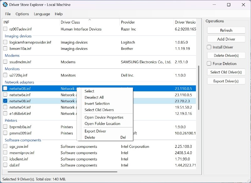 ⭐️ #软件 #工具🪟 Driver Store Explorer - Windows 驱动程序存储查看、管理和清理工具▎软件平台：#Windows▎软件介绍：一个 Windows 驱动存储库管理工具，核心支持在线/离线环境下第三方驱动包的列示、添加、安装、删除与导出