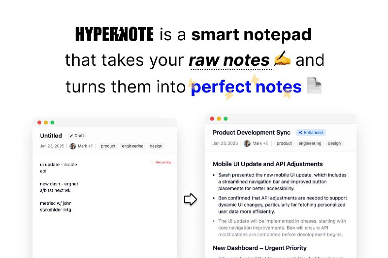 #软件 #工具 #开源 #AI🖋 Hyprnote - AI 驱动会议记录和摘要工具▎软件平台：#macOS▎软件介绍：一款 AI 会议记事本，能够实时转录会议内容并生成个性化的会议笔记