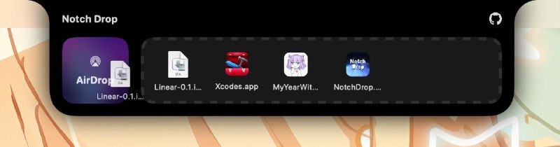 #软件 #工具 #传输 #开源📑 NotchDrop - 将 MacBook 刘海变成一个方便的文件传输区域▎软件功能：MacBook 刘海变成文件传输区域▎软件平台：#macOS▎软件介绍：一个开源的 macOS 应用程序，它将 MacBook 的刘海区域变成一个方便的文件投放区，并可以直接从刘海打开 AirDrop