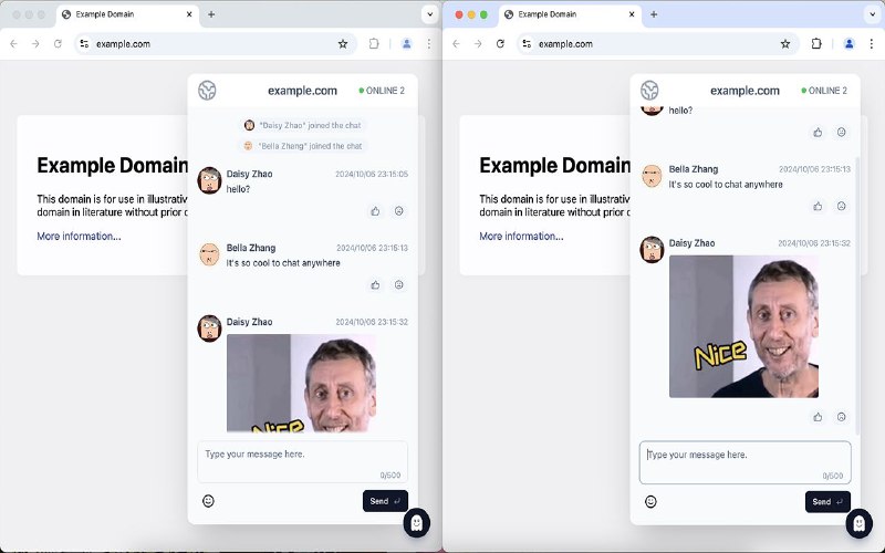 #插件 #工具 #开源💬 WebChat - 在任何网站上与任何人聊天▎插件功能：在网站上聊天▎插件平台：#Chrome #Firefox #Edge▎插件介绍：一个开源匿名聊天浏览器扩展，旨在为任何网站添加聊天室功能