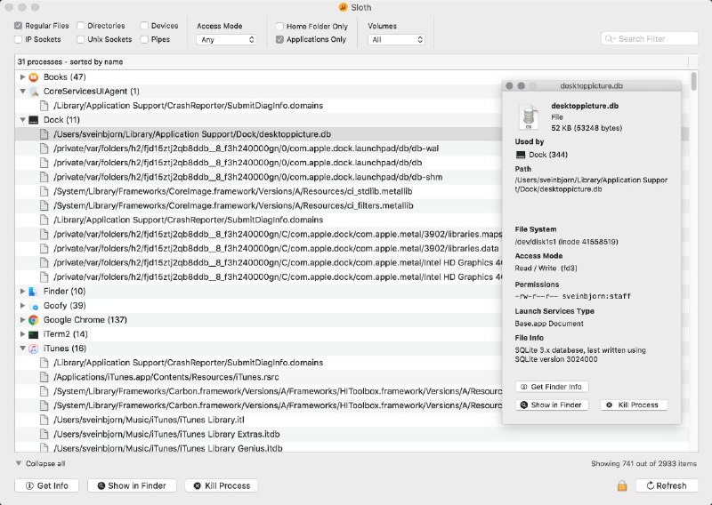 #软件 #工具 #开源📊 Sloth - macOS 系统进程查看和管理工具▎软件平台：#macOS▎软件介绍：一个 macOS 开源工具，用于监控和管理系统中的进程，提供详细的实时资源使用情况，如 CPU、内存、磁盘和网络