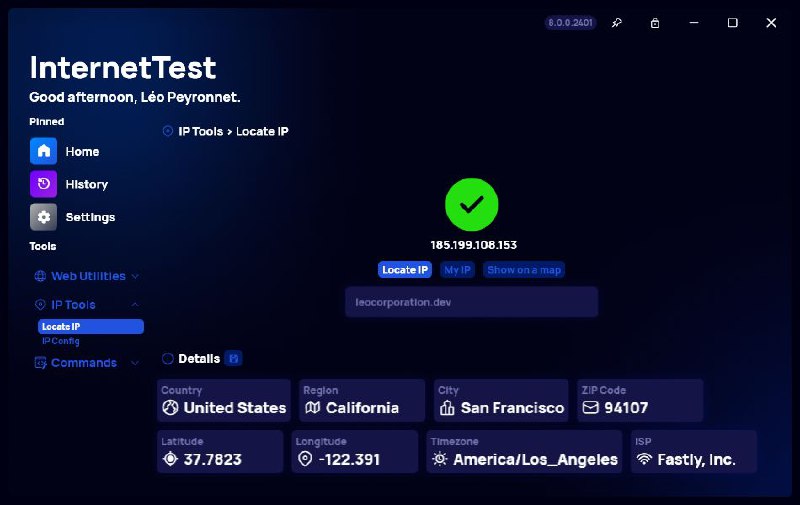 #软件 #工具 #开源📶 InternetTest - Windows 网络检测工具▎软件平台：#Windows▎软件介绍：一款现代化 Windows 网络连接工具，旨在监控、诊断并优化互联网连接