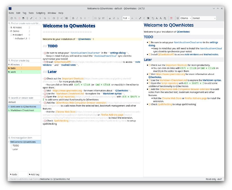 #软件 #工具 #开源📝 QOwnNotes - 跨平台纯文本记事本和待办事项管理应用▎软件平台：#Windows #macOS #Linux▎软件介绍：一款开源笔记记录和待办事项管理工具，支持 Markdown 语法