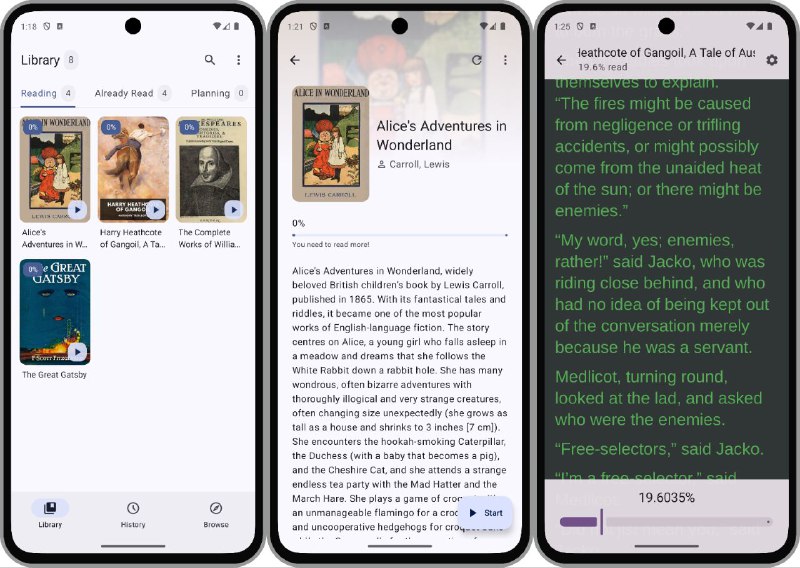 #软件 #开源 #电子书 #阅读器📖 Book's Story - 开源 Material3 电子书阅读器 ▎软件功能：电子书阅读器▎软件平台：#Android▎软件介绍：一个开源电子书阅读器，采用 Material3 设计，支持包括 txt、pdf、epub、fb2、zip、html 等多种文件格式